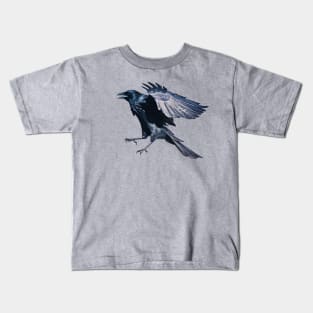 Raven in Mid-flight Kids T-Shirt